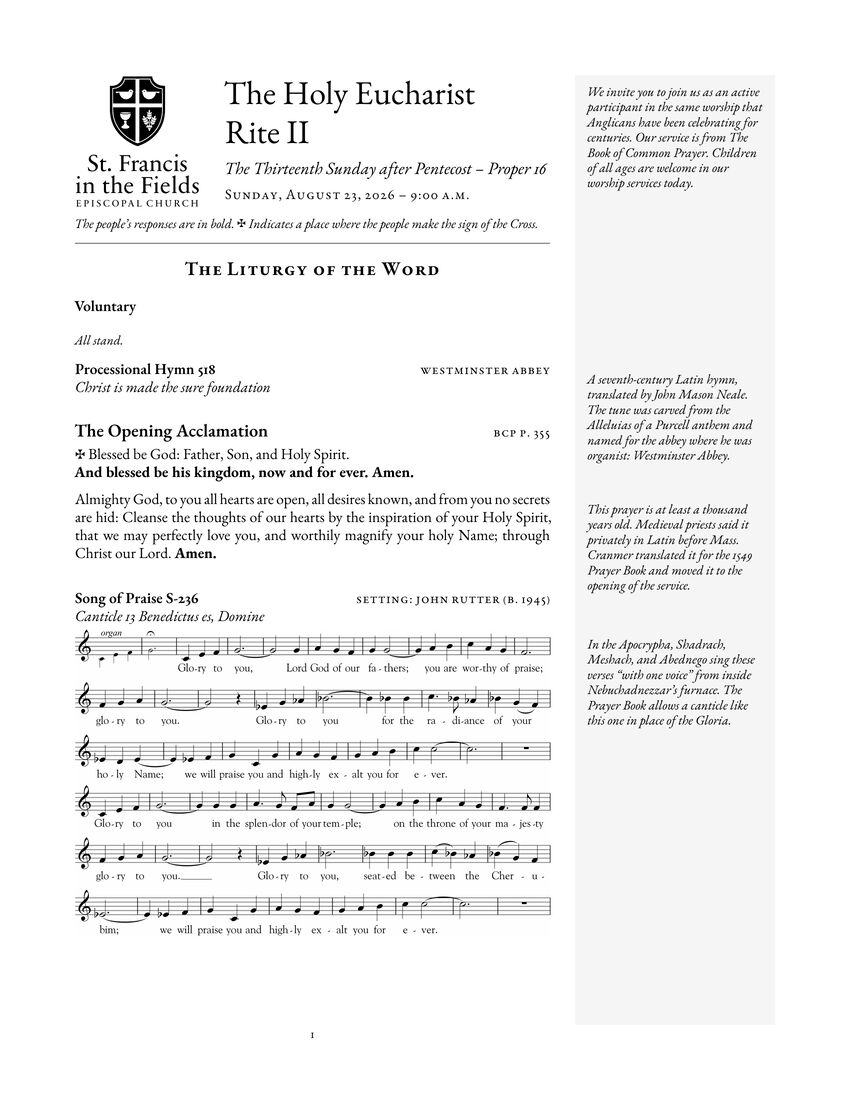 Annotated format, opening page: the full text in a 4.75 inch column, with margin notes in a grey band on the right.